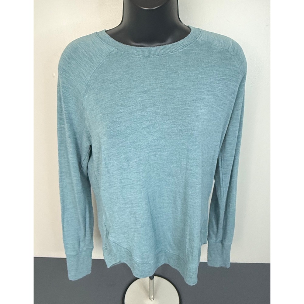 Athleta Women's Modal Long Sleeve Performance Top Blue Size XL Activewear